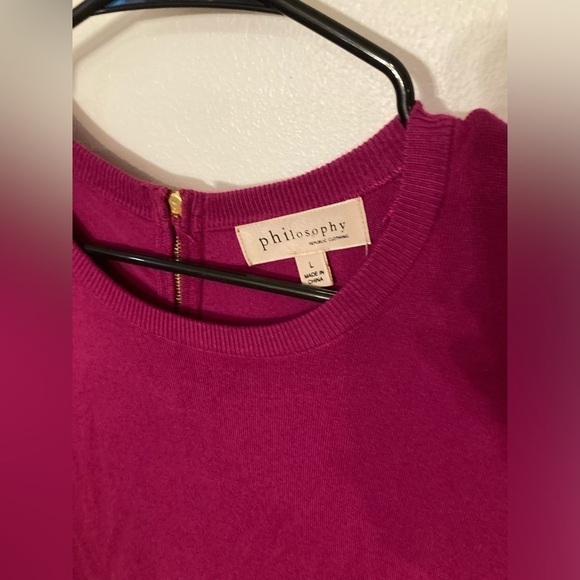 Philosophy short sleeve shirt in size Large in purple - Picture 3 of 3